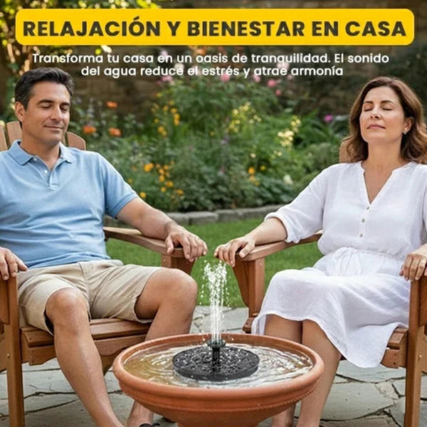 Fuente de agua Aqualux | Dale vida a tu jardín en minutos sin cables ni esfuerzo