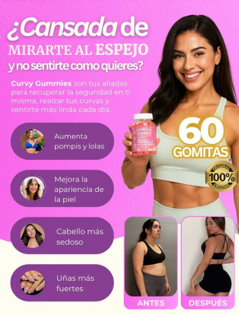 🍑 Curvy Gummies™ | El Secreto Natural para unas Curvas de Ensueño