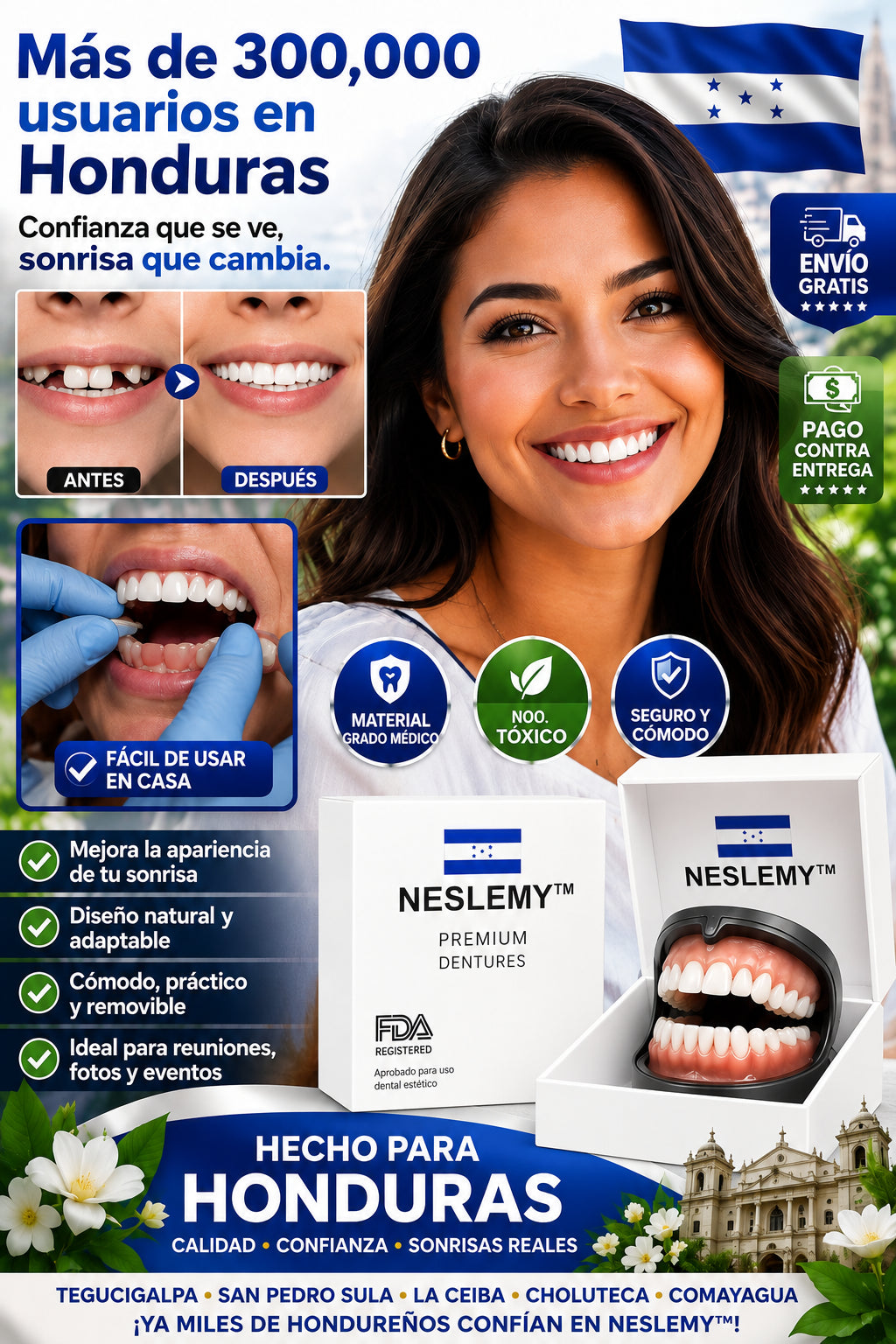 Set de prótesis dentales de soporte esquelético total | ¡VUELVE A SONREÍR CON CONFIANZA!