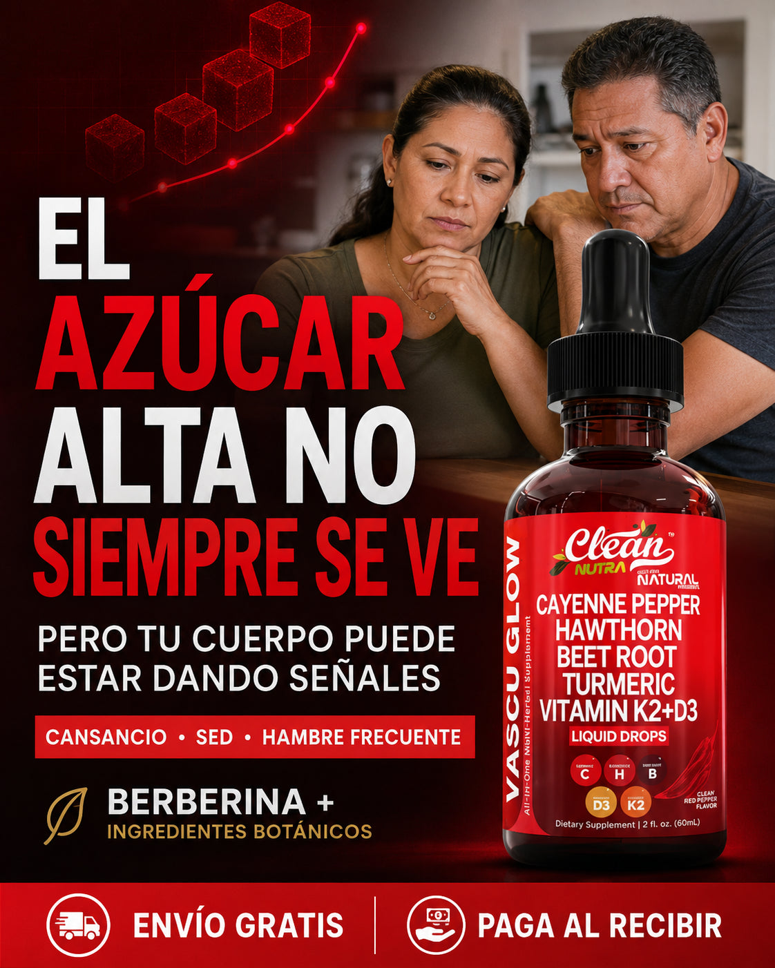 VascuGlow™ Berberina: Controla el Azúcar, Protege tu Corazón y recupera la vitalidad y bienestar